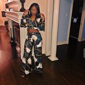 Luxury Printed Two Piece pants set